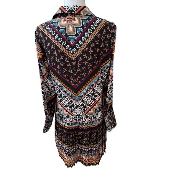 Laundry Shelli Segal Long Sleeve Boho Print Mini Dress S - Picture 4 of 6